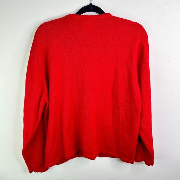 Vintage Krystal-Kobe red ugly christmas sweater size medium - Picture 7 of 12